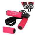 9' Red Foam Cover Aerobic Exercise Jump Rope - Adjustable For Cross Training Fitness
